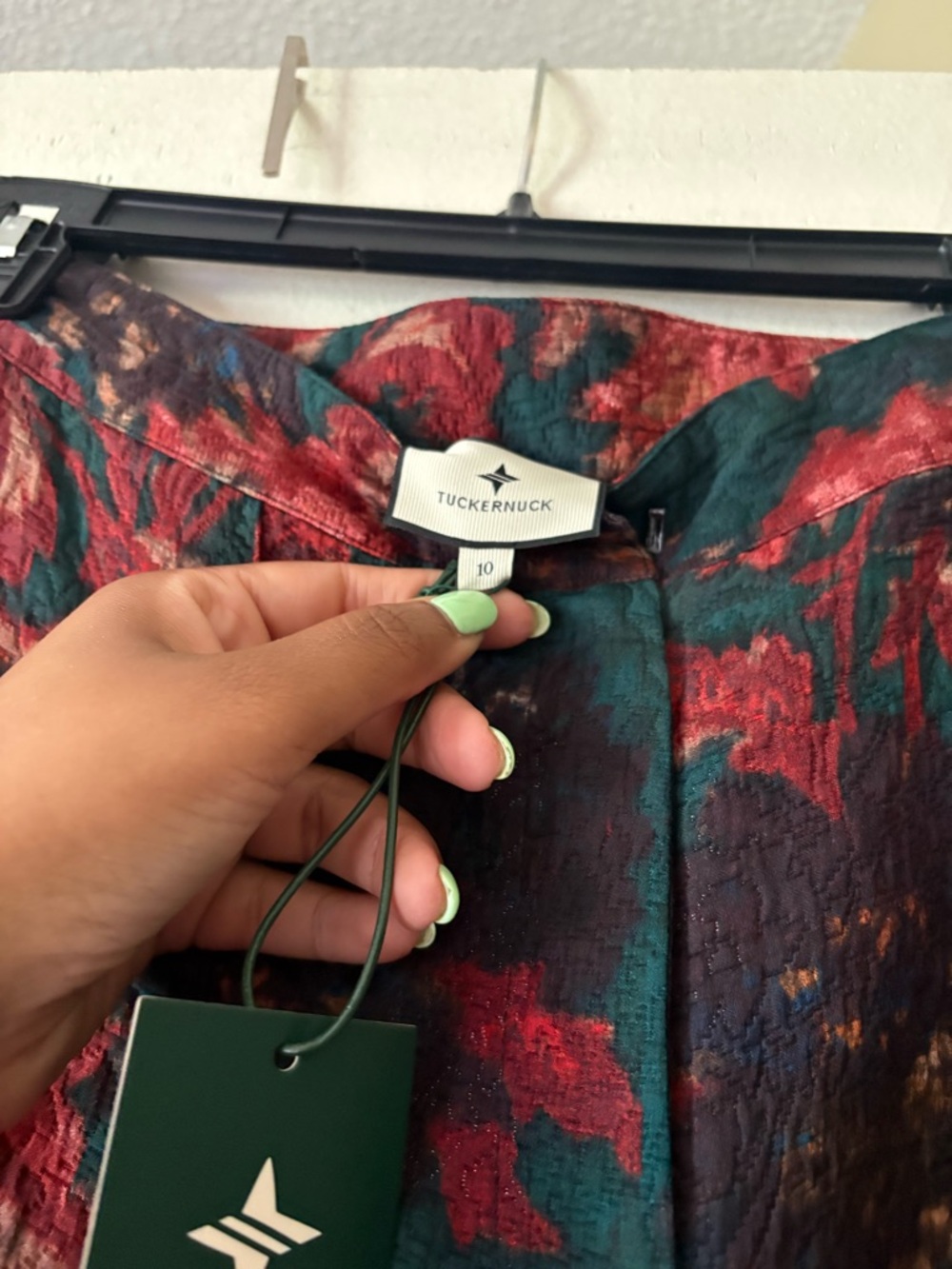 Tuckernuck Floral Textured Jacket in Teal, Red, and Pink - Picture 5 of 6